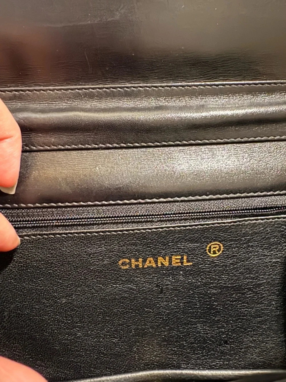 Chanel Authentic Black Patent Leather Flap Crossbody Bag with Gold Chain - Picture 3 of 14